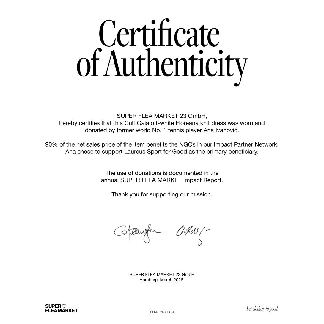 Super Flea Market+Cult Gaia+Crochet halter neck cut out mini dress+Ana Ivanovic +certificate